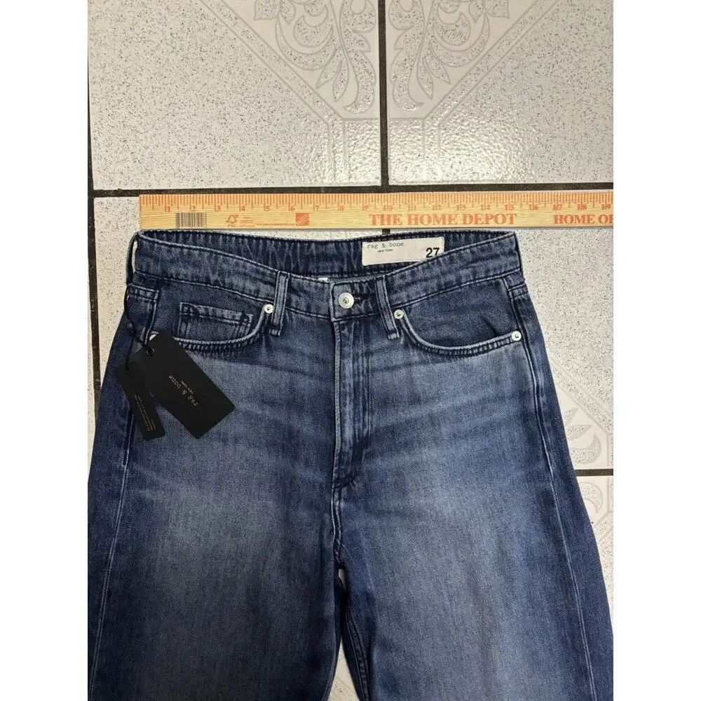 Rag & Bone The Logan Jeans Women Mid-Rise Wide Leg Denim Size 27 New - Picture 3 of 10